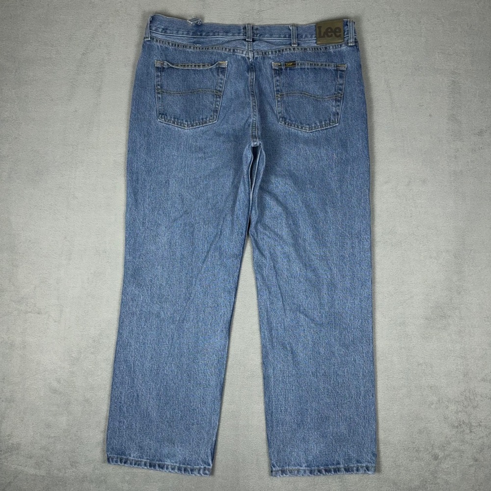 Lee Regular Fit Straight Leg Jeans Men's Blue Denim Medium Wash Cotton 38x28 - Picture 2 of 10